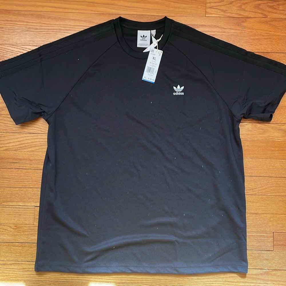 Adidas men’s XL shirt- black- polyester/polymide - NWT